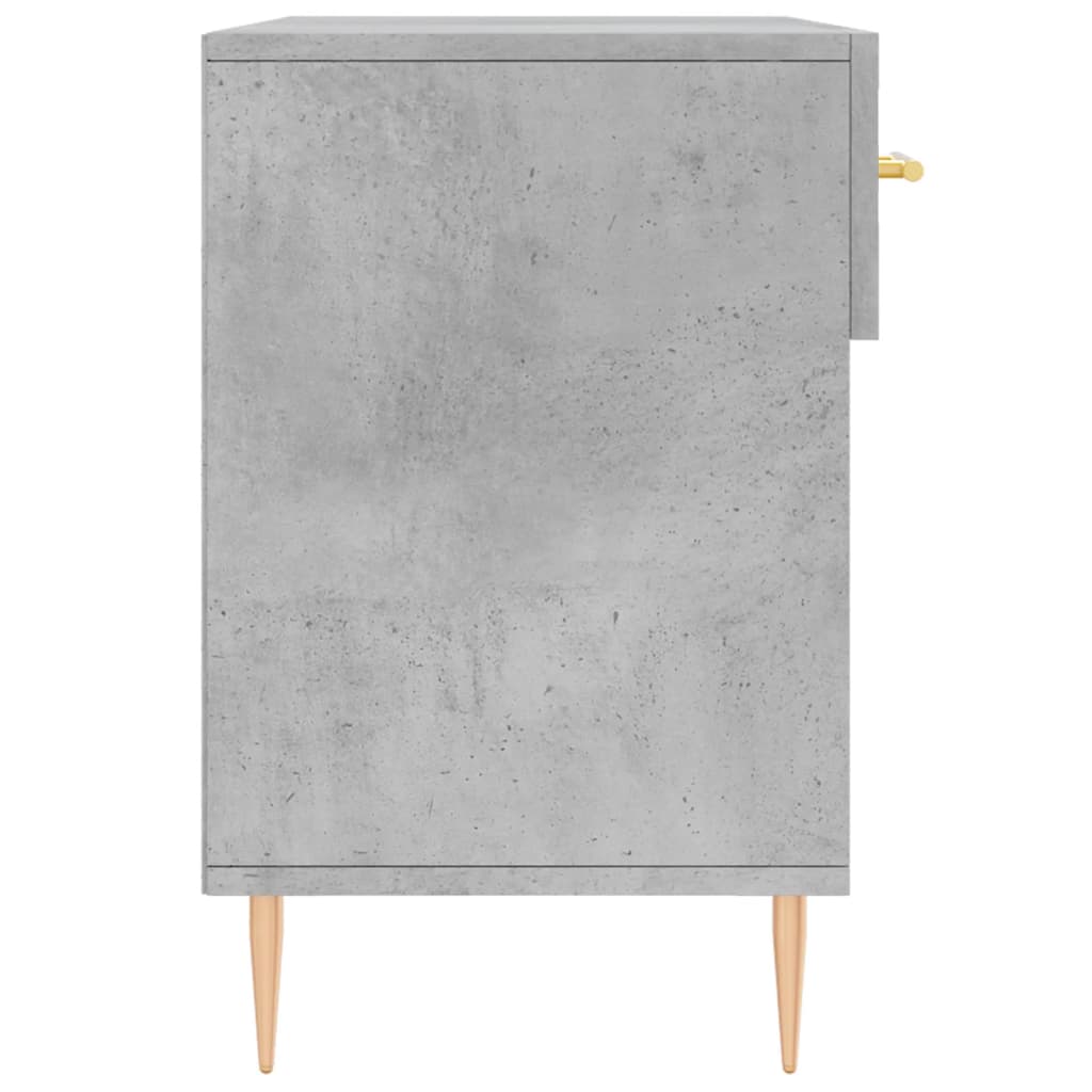 Bancheta pantofar, gri beton, 102x35x55 cm, lemn prelucrat Lando - Lando