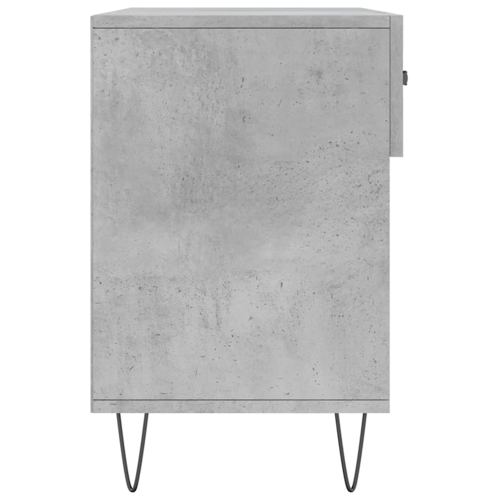 Bancheta pantofar, gri beton, 102x35x55 cm, lemn prelucrat - Lando