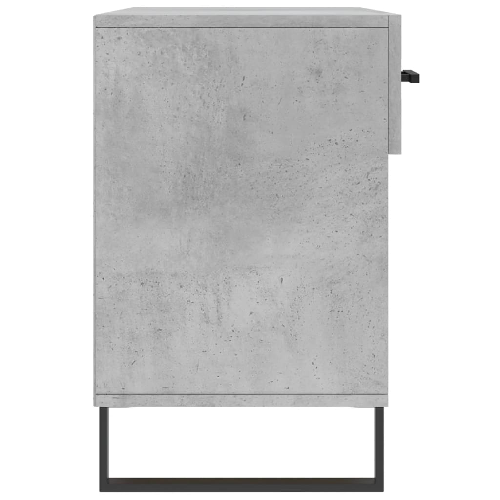 Bancheta pantofar, gri beton, 102x35x55 cm, lemn prelucrat Lando - Lando