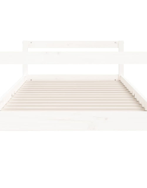 Încărcați imaginea în vizualizatorul Galerie, Cadru de pat pentru copii, alb, 90x190 cm, lemn masiv de pin - Lando
