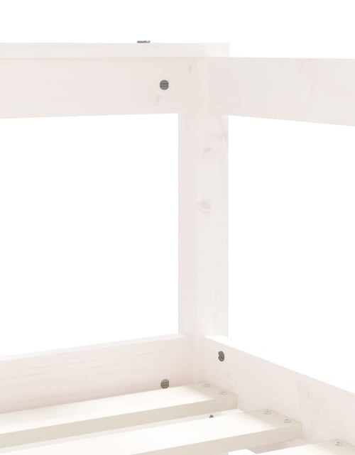 Загрузите изображение в средство просмотра галереи, Cadru de pat copii cu sertare, alb, 70x140 cm, lemn masiv pin - Lando
