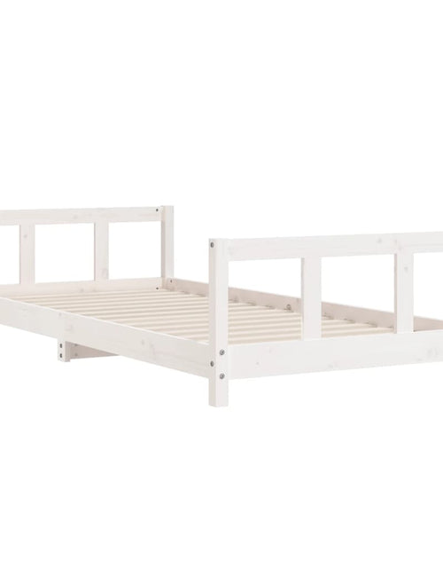 Încărcați imaginea în vizualizatorul Galerie, Cadru de pat pentru copii, alb, 90x200 cm, lemn masiv de pin - Lando
