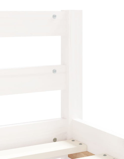 Încărcați imaginea în vizualizatorul Galerie, Cadru de pat copii cu sertare, alb, 80x160 cm, lemn masiv pin - Lando
