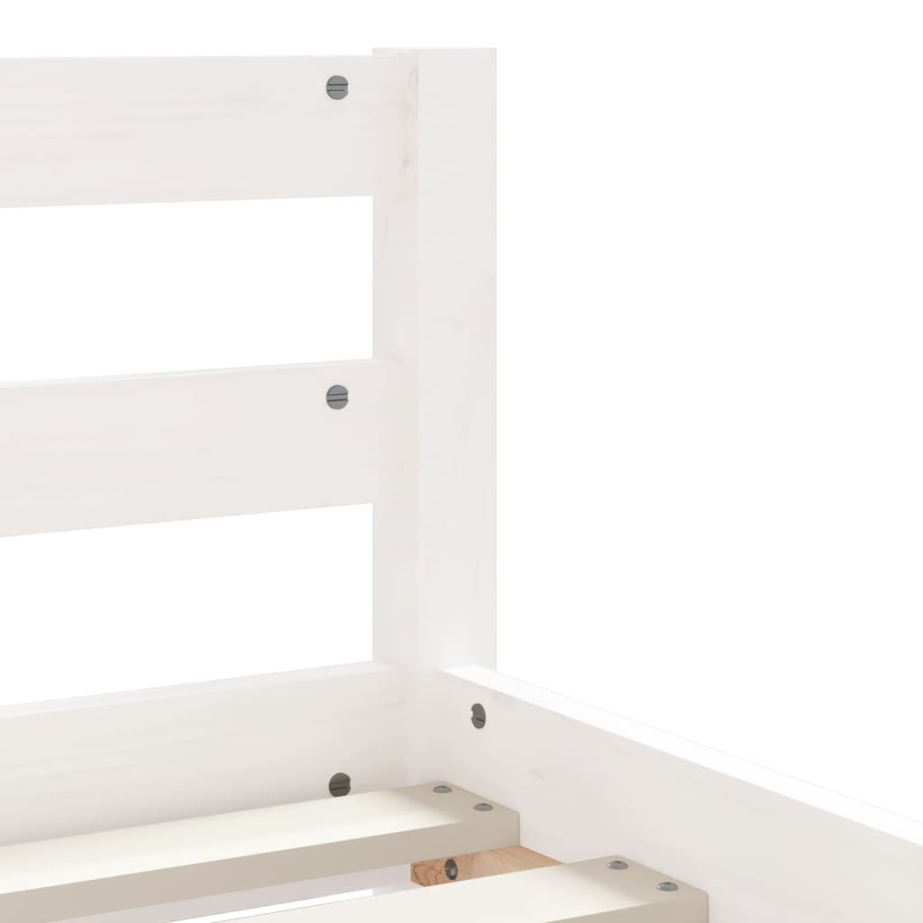 Cadru de pat pentru copii, alb, 90x190 cm, lemn masiv de pin - Lando