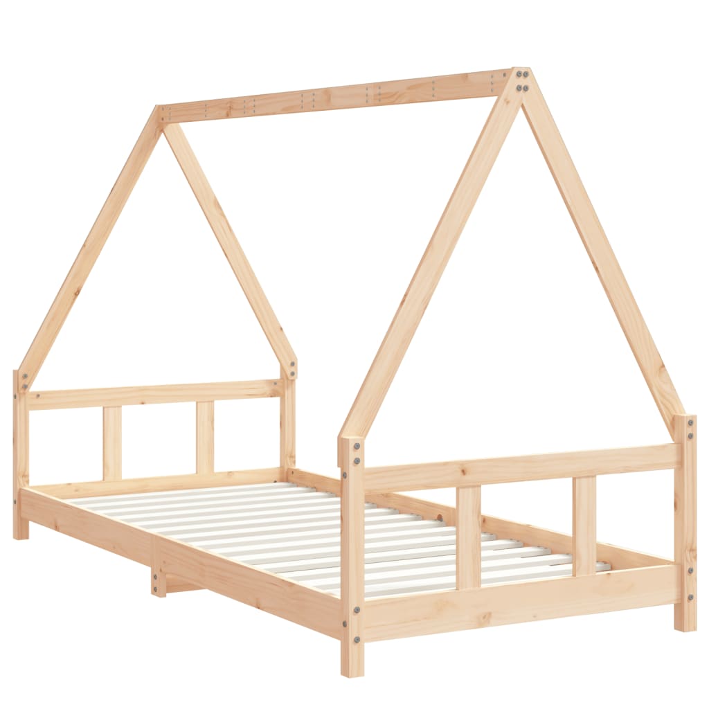 Cadru pat pentru copii, 90x200 cm, lemn masiv de pin - Lando