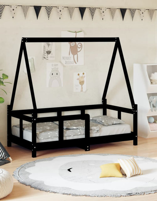 Încărcați imaginea în vizualizatorul Galerie, Cadru de pat pentru copii, 70x140 cm, lemn masiv de pin - Lando
