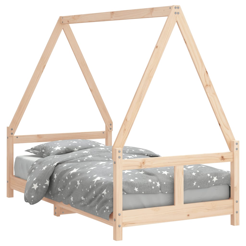 Cadru de pat pentru copii, 80x160 cm, lemn masiv de pin - Lando