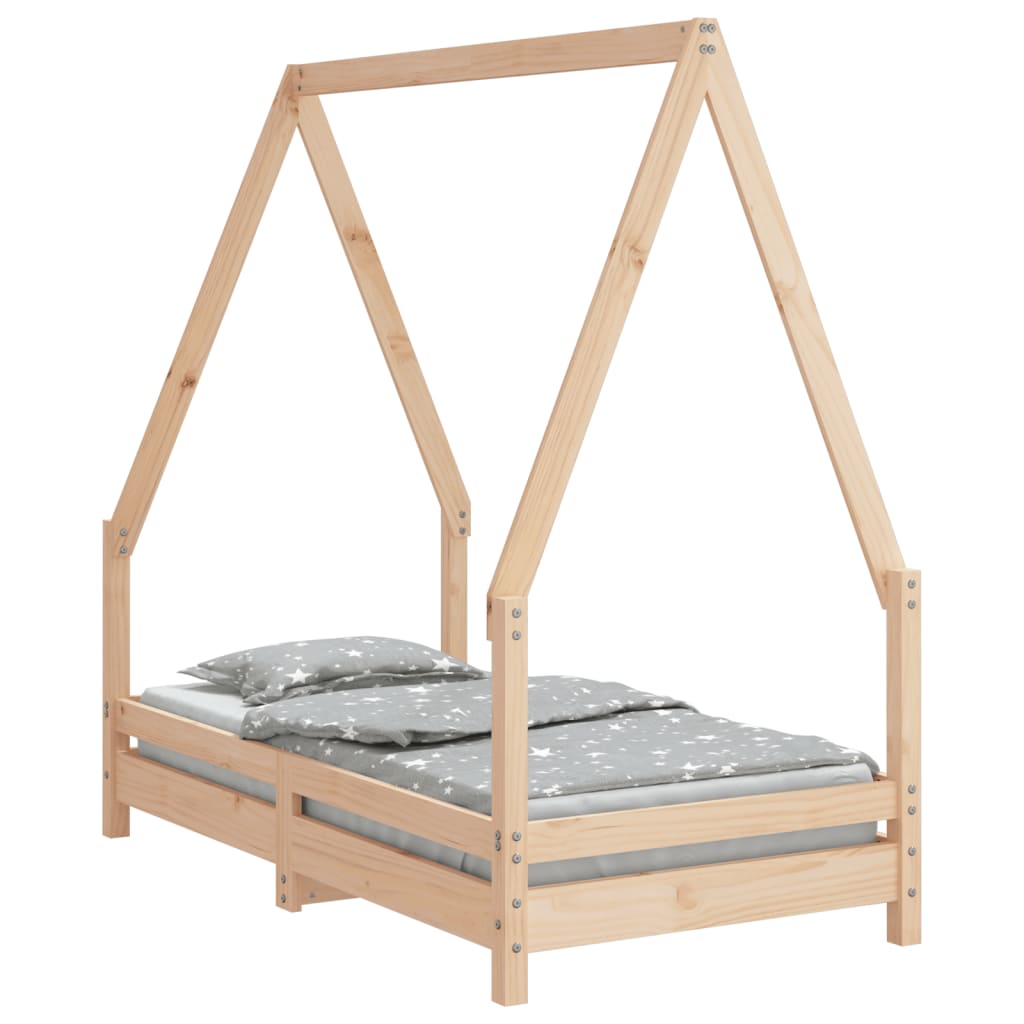 Cadru de pat pentru copii, 70x140 cm, lemn masiv de pin - Lando