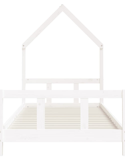 Загрузите изображение в средство просмотра галереи, Cadru de pat pentru copii, alb, 90x190 cm, lemn masiv de pin - Lando
