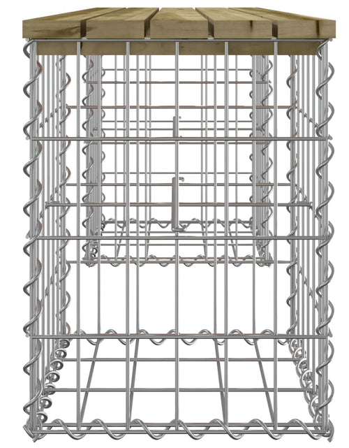 Încărcați imaginea în vizualizatorul Galerie, Bancă grădină, design gabion, 103x31x42 cm, lemn pin impregnat Lando - Lando
