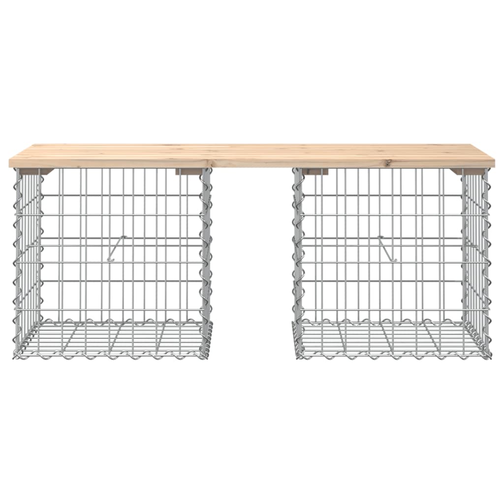 Bancă de grădină, design gabion, 103x44x42cm, lemn masiv de pin Lando - Lando