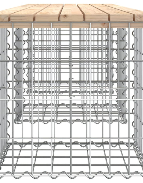 Загрузите изображение в средство просмотра галереи, Bancă de grădină, design gabion, 203x44x42cm, lemn masiv de pin Lando - Lando
