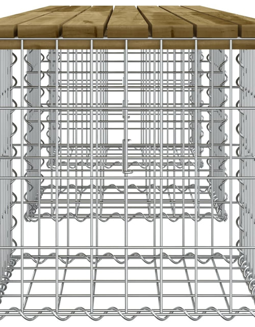 Încărcați imaginea în vizualizatorul Galerie, Bancă grădină, design gabion, 203x44x42 cm, lemn pin impregnat Lando - Lando
