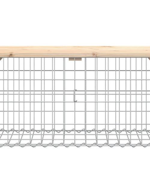 Încărcați imaginea în vizualizatorul Galerie, Bancă de grădină, design gabion, 83x31,5x42 cm, lemn masiv pin Lando - Lando
