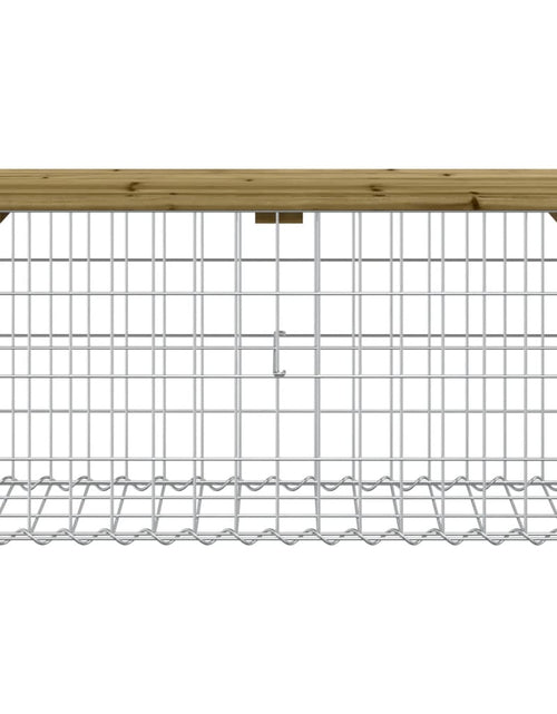 Загрузите изображение в средство просмотра галереи, Bancă grădină, design gabion, 83x31,5x42 cm, lemn pin impregnat Lando - Lando
