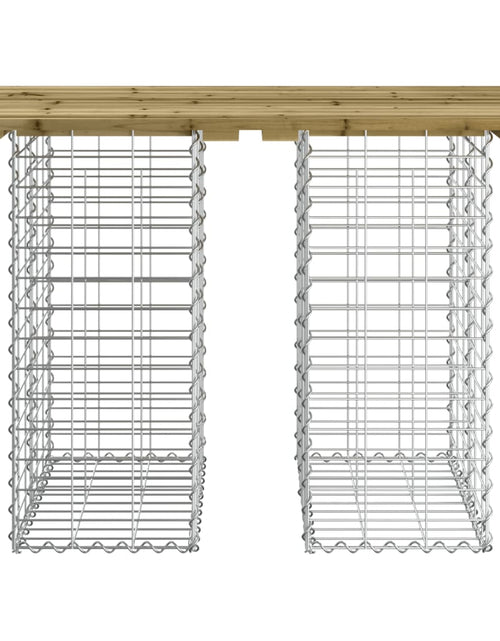 Încărcați imaginea în vizualizatorul Galerie, Bancă grădină, design gabion, 100x70x72 cm, lemn pin impregnat Lando - Lando
