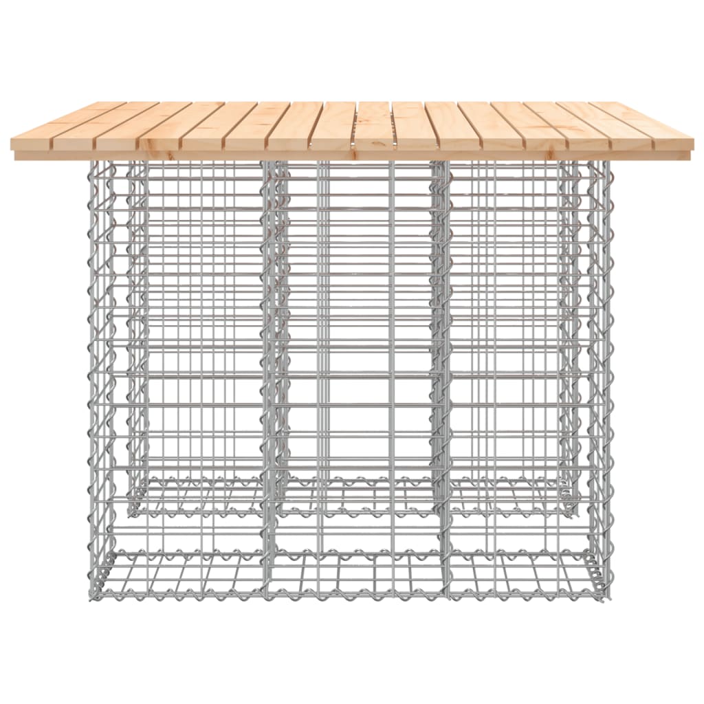 Bancă de grădină, design gabion, 100x102x72cm, lemn masiv pin Lando - Lando