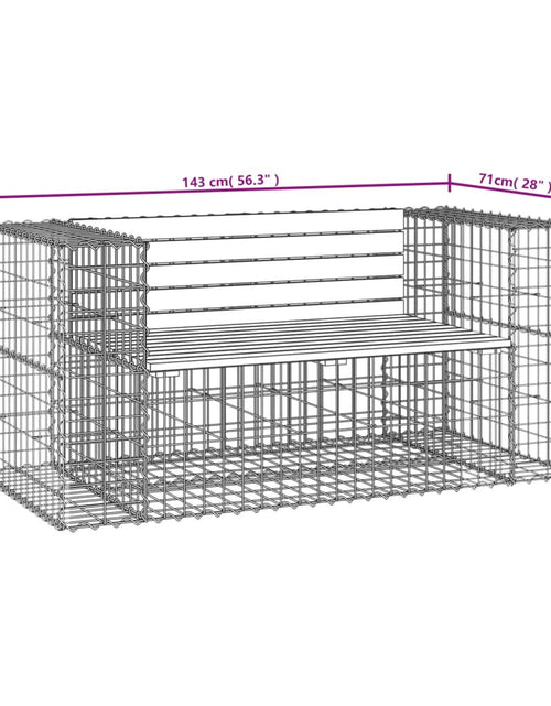 Загрузите изображение в средство просмотра галереи, Bancă de grădină, 143x71x65,5 cm, lemn masiv Douglas Lando - Lando

