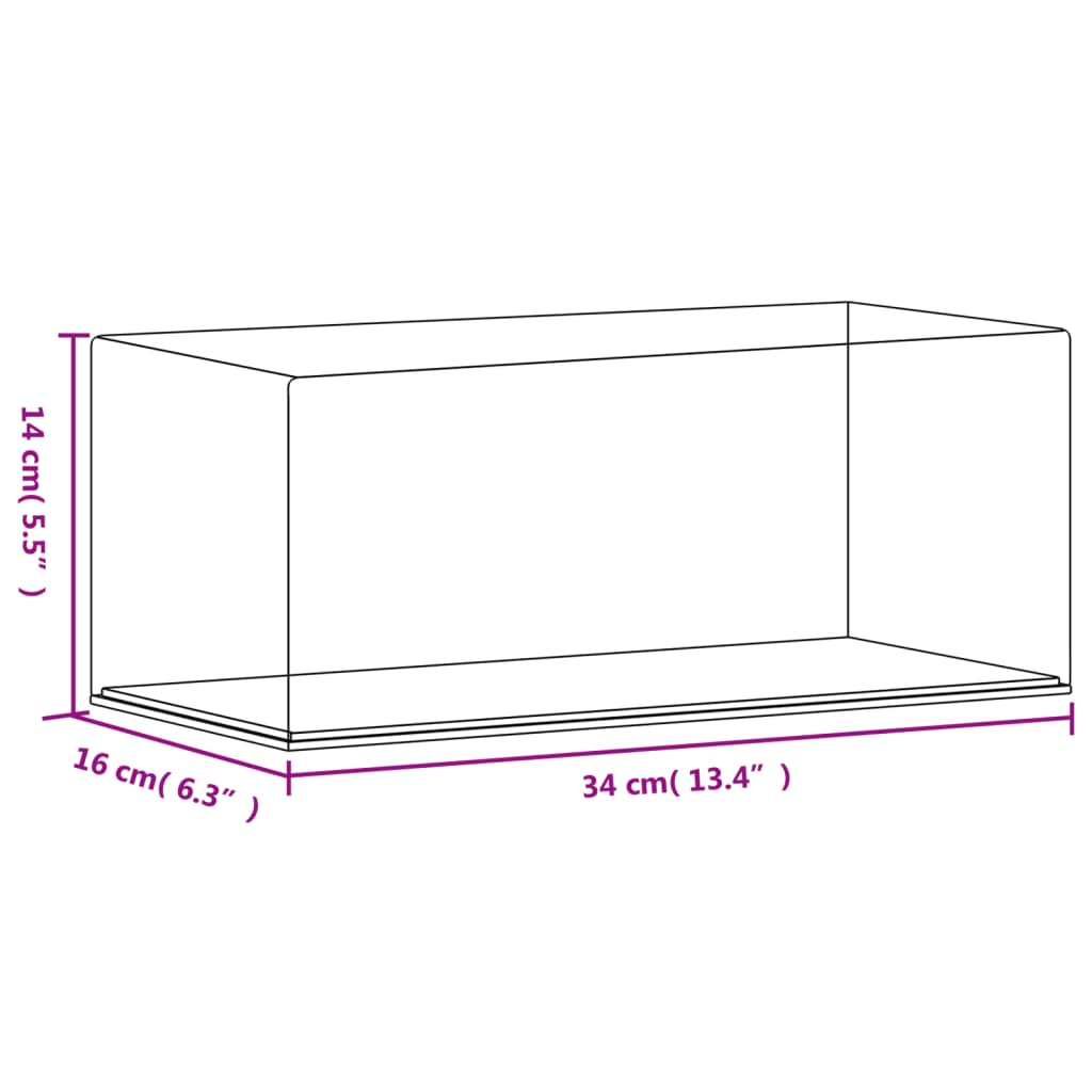 Cutie de prezentare, transparent, 34x16x14 cm, acril Lando - Lando