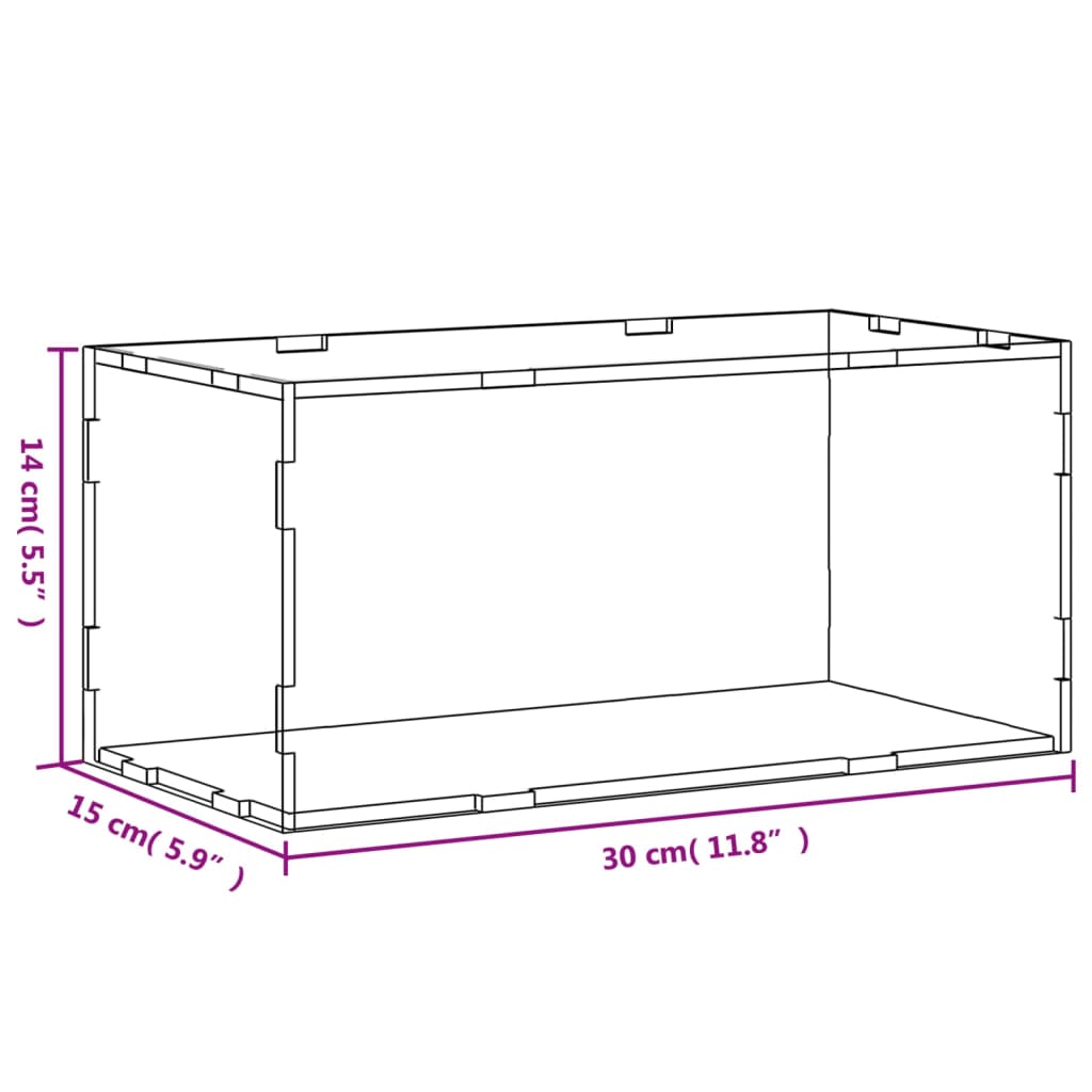 Cutie de prezentare, transparent, 30x15x14 cm, acril Lando - Lando