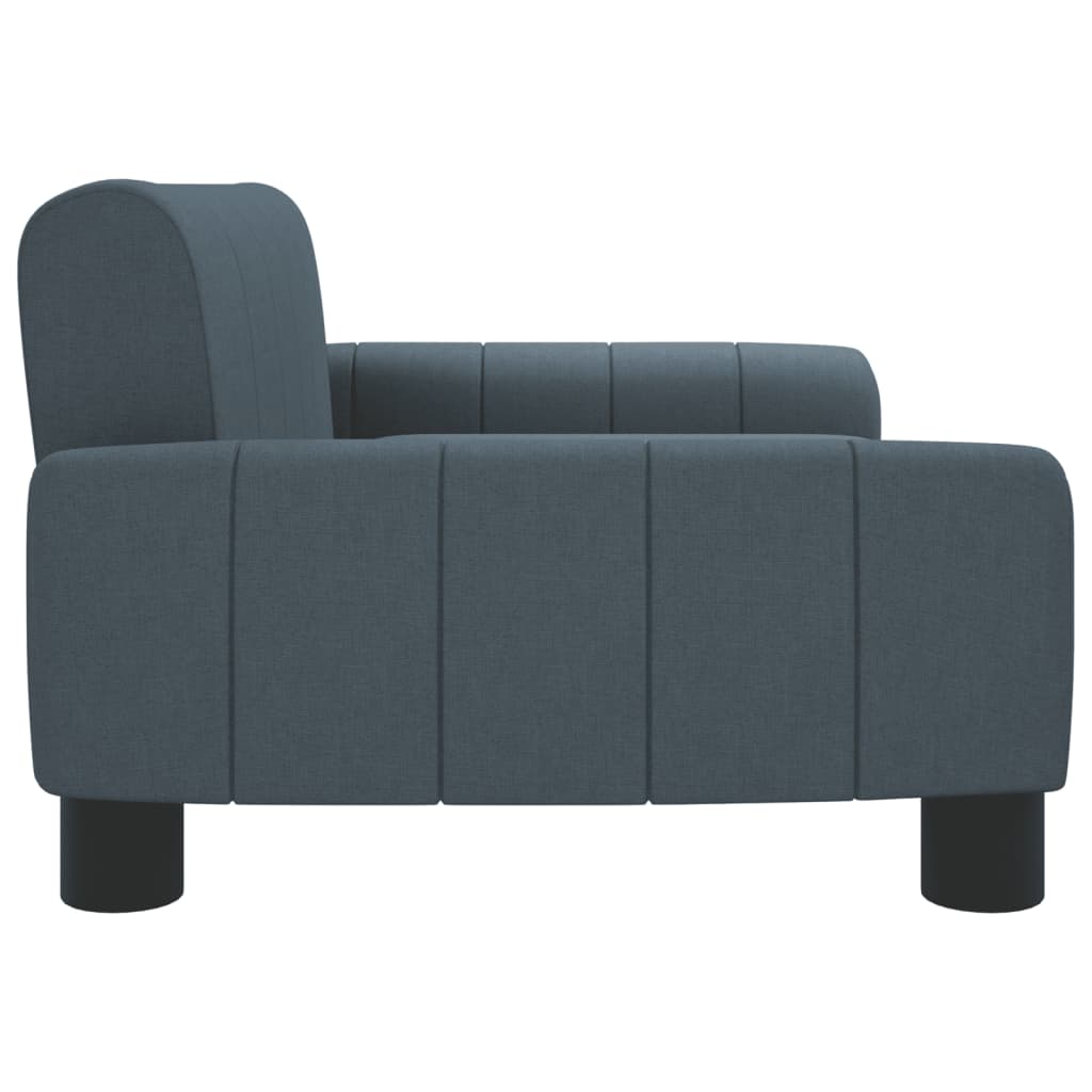 Canapea pentru copii, gri, 70x45x30 cm, material textil - Lando