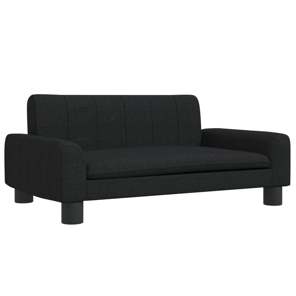 Canapea pentru copii, negru, 70x45x30 cm, material textil - Lando
