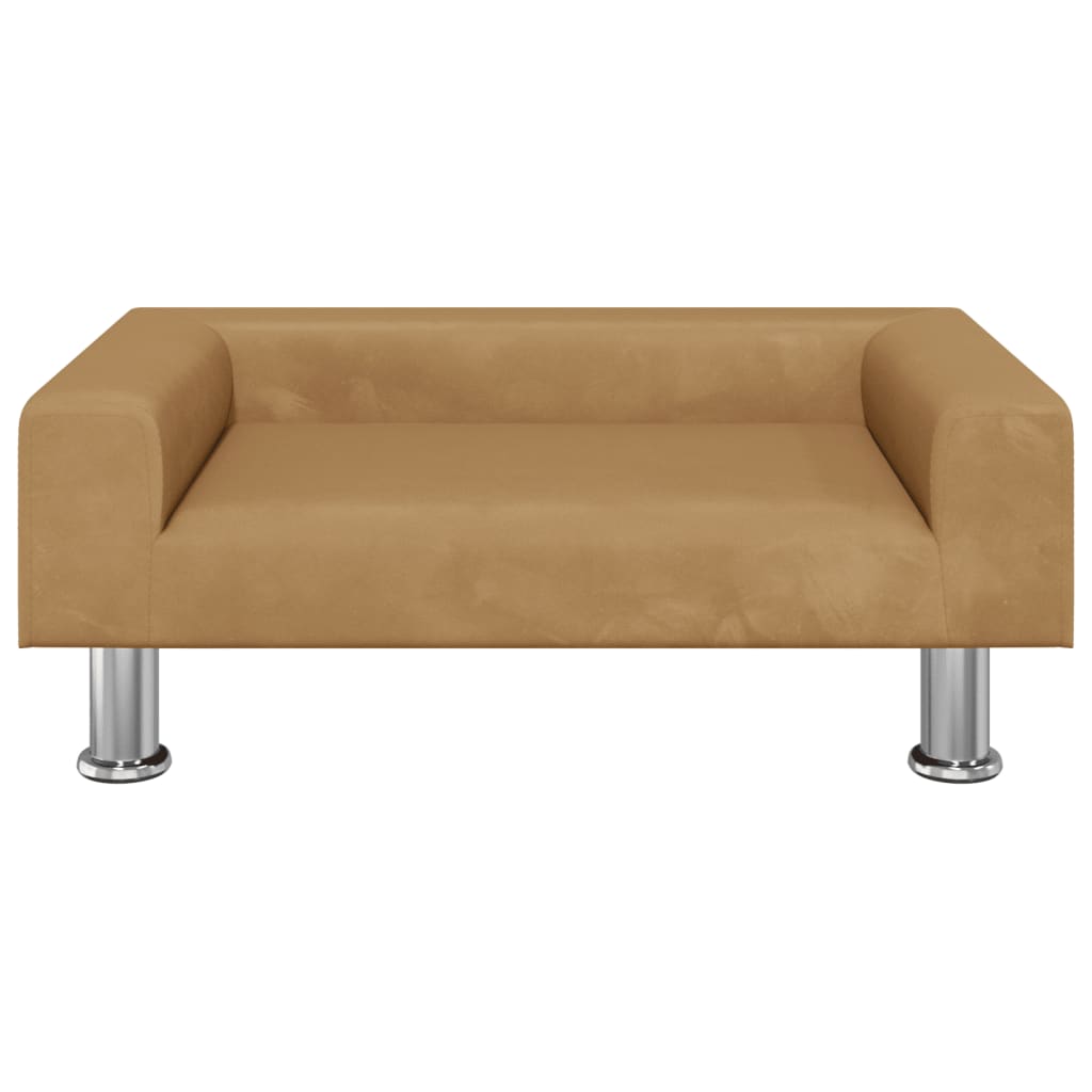 Canapea pentru copii, maro, 70x45x26,5 cm, catifea - Lando