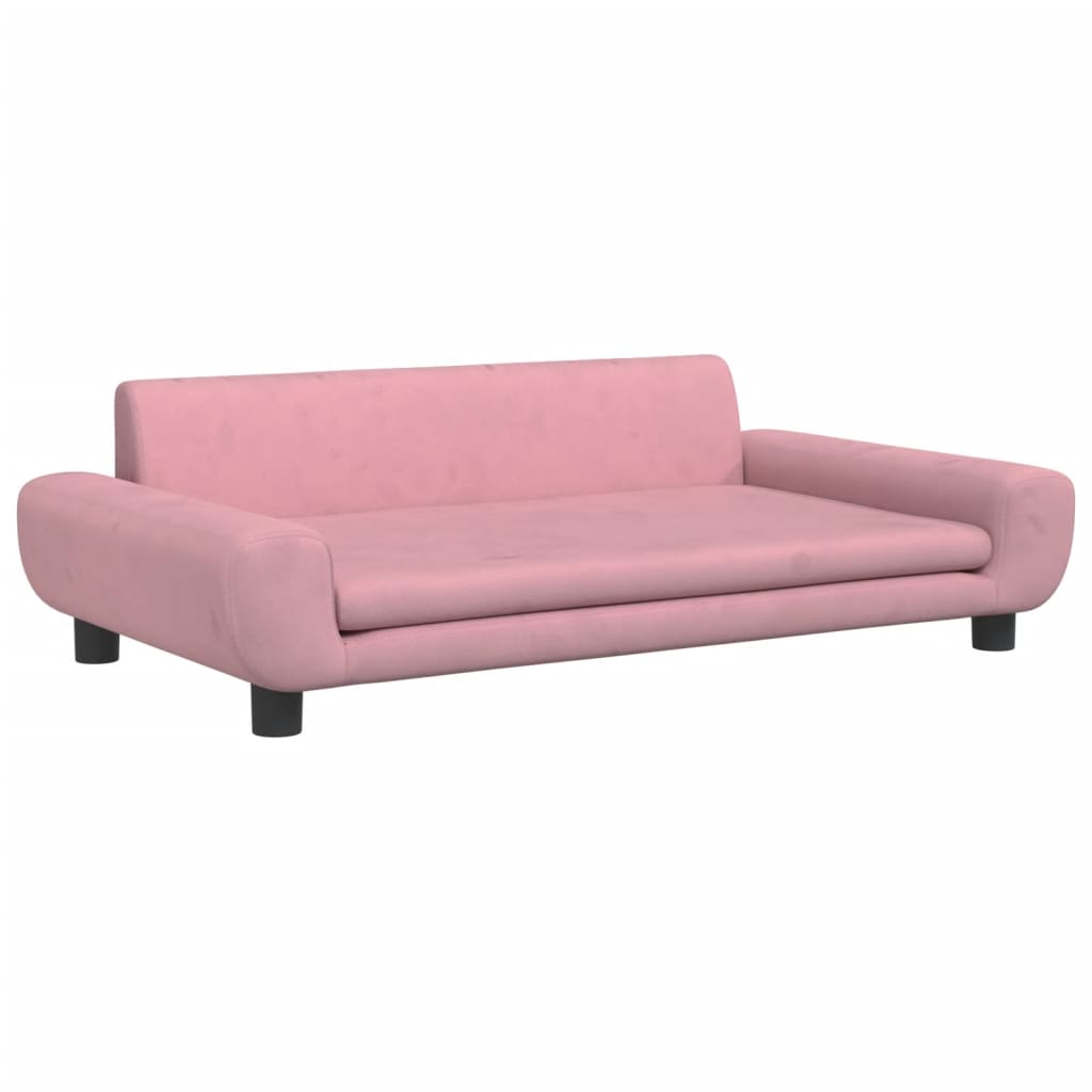 Canapea pentru copii, roz, 100x54x33 cm, catifea - Lando