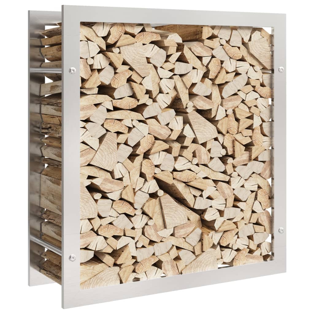 Suport pentru lemne de foc, 80x28x86 cm, oțel inoxidabil - Lando