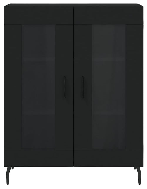 Încărcați imaginea în vizualizatorul Galerie, Dulap înalt, negru, 69,5x34x180 cm, lemn compozit - Lando
