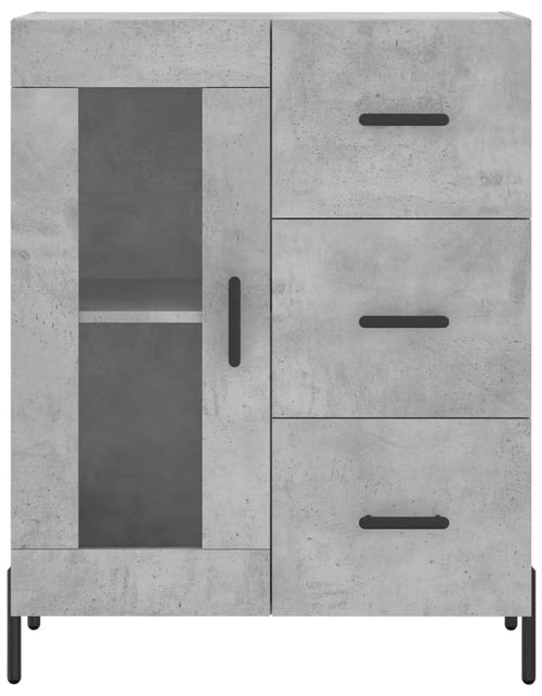 Загрузите изображение в средство просмотра галереи, Dulap înalt, gri beton, 69,5x34x180, lemn compozit - Lando
