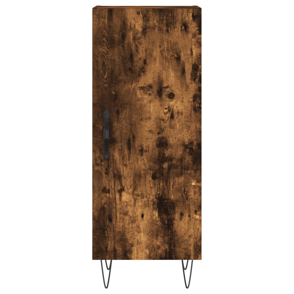Dulap înalt, stejar fumuriu, 34,5x34x180 cm, lemn prelucrat - Lando