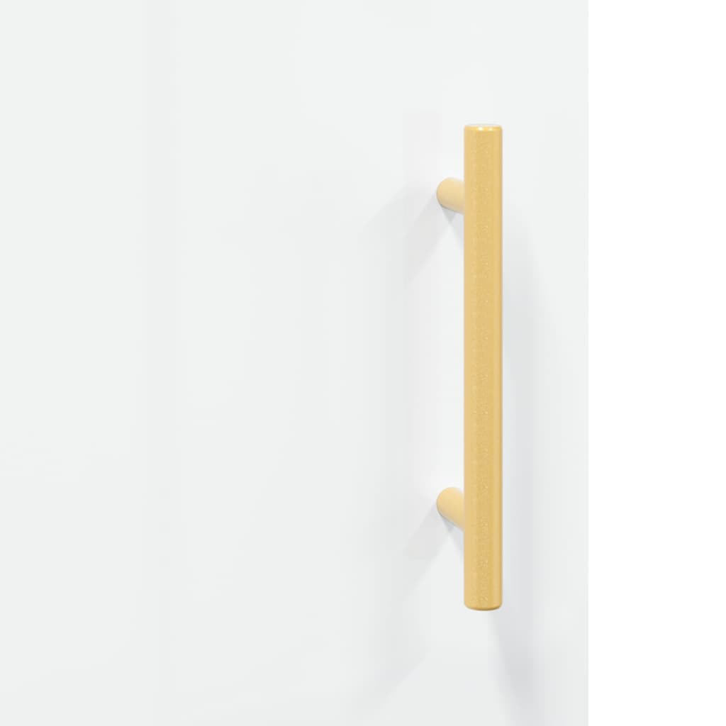 Dulap înalt, alb extralucios, 34,5x34x180 cm, lemn prelucrat - Lando