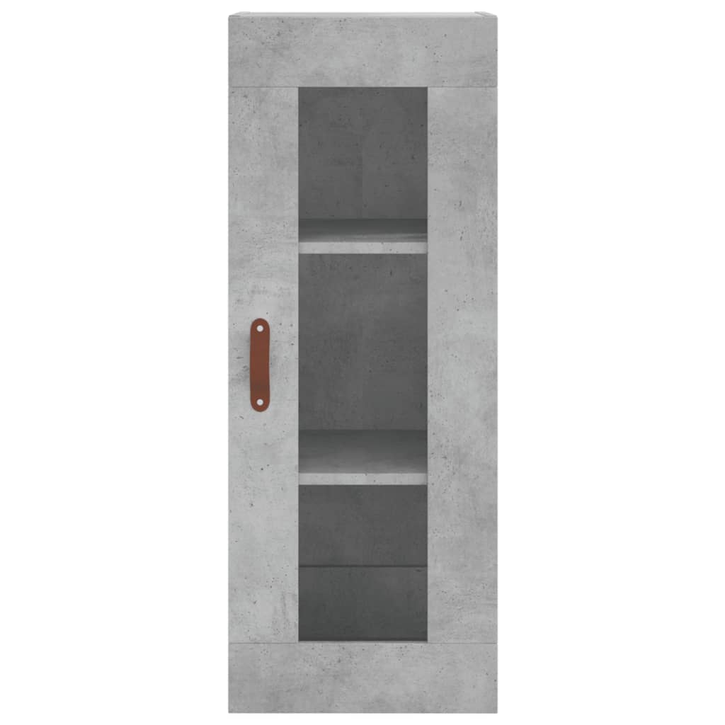 Dulap înalt, gri beton, 34,5x34x180 cm, lemn prelucrat - Lando