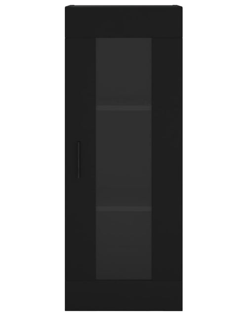 Загрузите изображение в средство просмотра галереи, Dulap înalt, negru, 34,5x34x180 cm, lemn prelucrat - Lando
