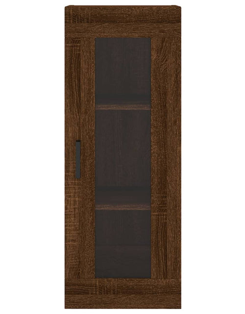 Загрузите изображение в средство просмотра галереи, Dulap înalt, stejar maro, 34,5x34x180 cm, lemn prelucrat Lando - Lando
