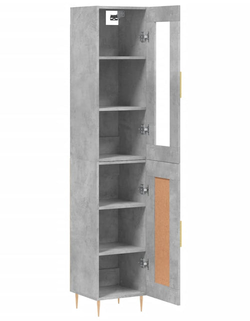 Загрузите изображение в средство просмотра галереи, Dulap înalt, gri beton, 34,5x34x180 cm, lemn prelucrat Lando - Lando
