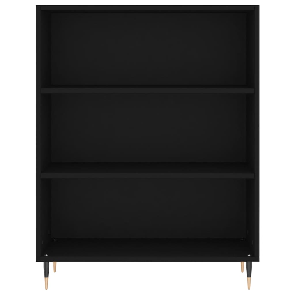 Dulap înalt, negru, 69,5x34x180 cm, lemn compozit - Lando