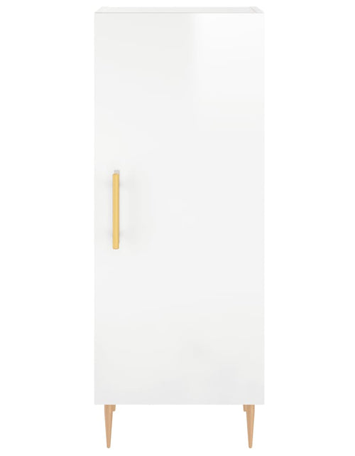 Загрузите изображение в средство просмотра галереи, Dulap înalt, alb extralucios, 34,5x34x180 cm, lemn prelucrat - Lando
