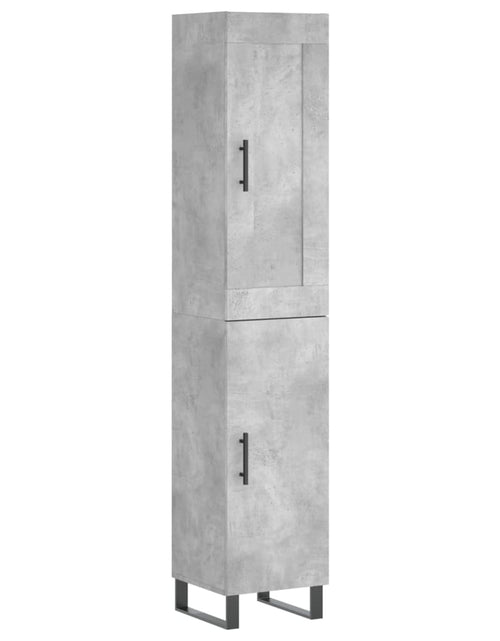 Încărcați imaginea în vizualizatorul Galerie, Dulap înalt, gri beton, 34,5x34x180 cm, lemn prelucrat - Lando
