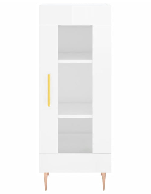 Încărcați imaginea în vizualizatorul Galerie, Dulap înalt, alb extralucios, 34,5x34x180 cm , lemn prelucrat - Lando
