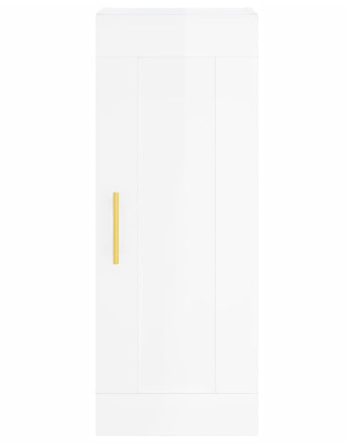 Загрузите изображение в средство просмотра галереи, Dulap înalt, alb extralucios, 34,5x34x180 cm , lemn prelucrat - Lando
