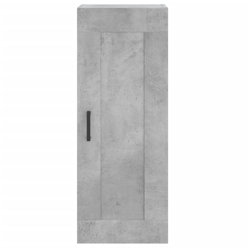 Dulap înalt, gri beton, 34,5x34x180 cm, lemn prelucrat - Lando