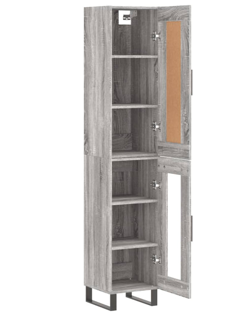 Încărcați imaginea în vizualizatorul Galerie, Dulap înalt, gri sonoma, 34,5x34x180 cm, lemn prelucrat - Lando
