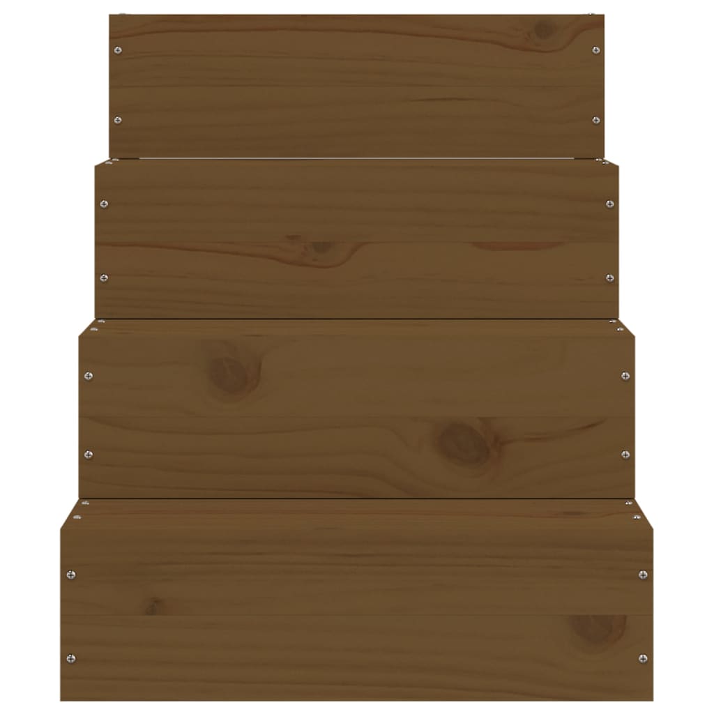 Scară animale companie maro miere 40x49x47 cm lemn masiv pin Lando - Lando