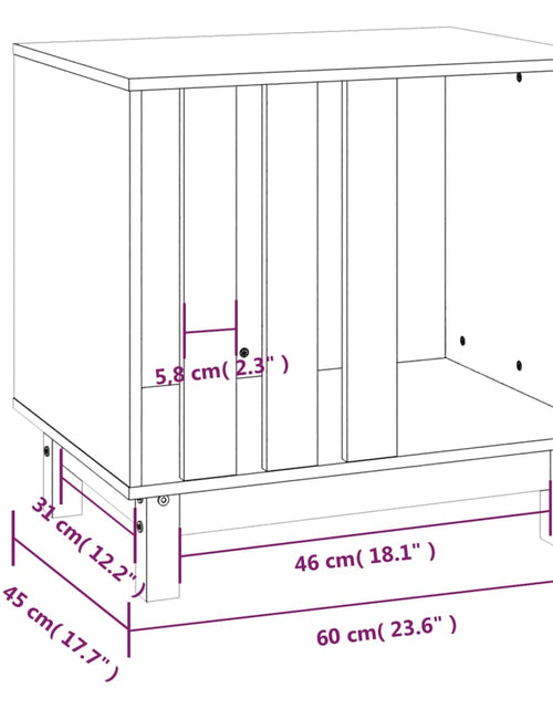 Încărcați imaginea în vizualizatorul Galerie, Casă pentru câini, gri, 60x45x57 cm, lemn masiv de pin Lando - Lando

