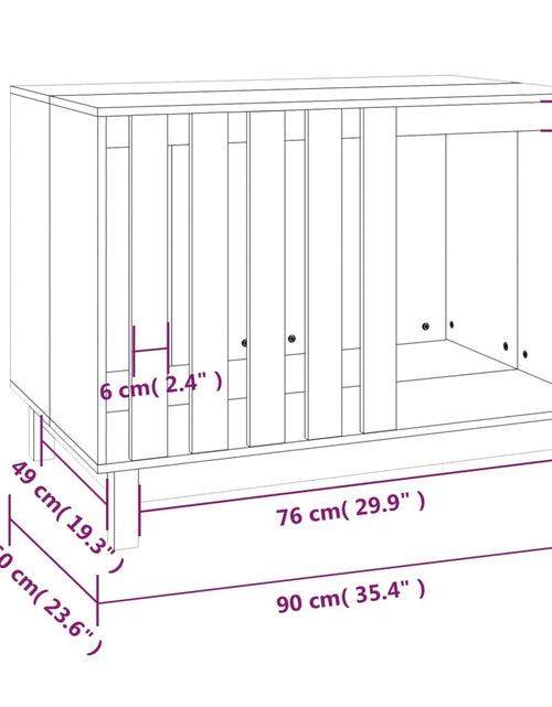 Загрузите изображение в средство просмотра галереи, Casă pentru câini, 90x60x67 cm, lemn masiv de pin - Lando
