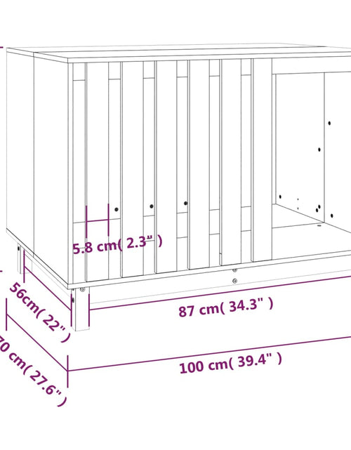 Загрузите изображение в средство просмотра галереи, Casă pentru câini, 100x70x72 cm, lemn masiv de pin - Lando

