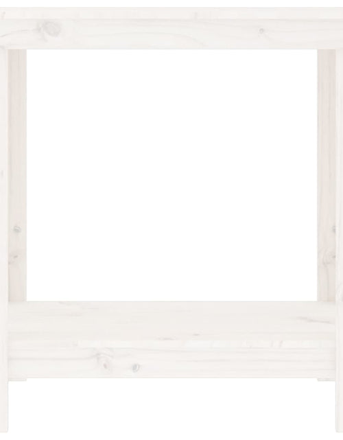 Încărcați imaginea în vizualizatorul Galerie, Banc de lucru, alb, 80x50x80 cm, lemn masiv pin Lando - Lando
