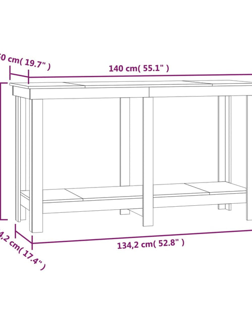 Загрузите изображение в средство просмотра галереи, Banc de lucru, alb, 140x50x80 cm, lemn masiv pin Lando - Lando

